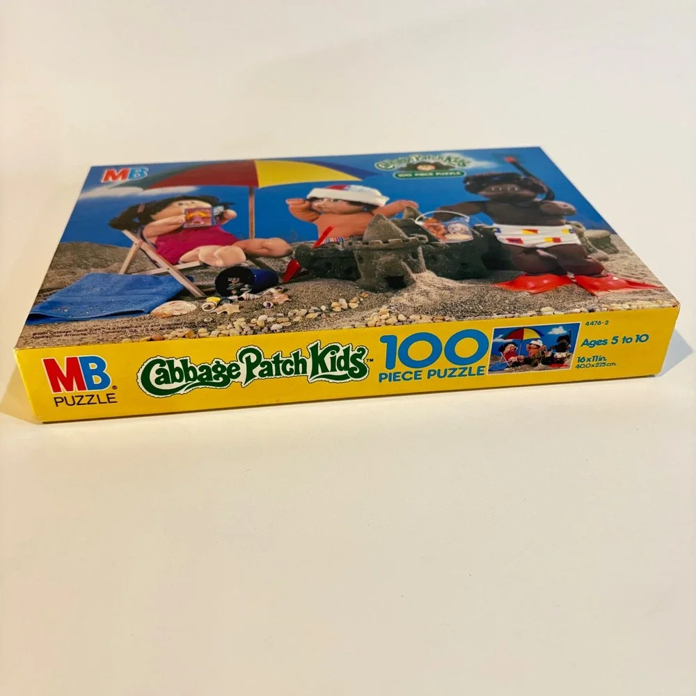 Vintage NEW 1984 Cabbage Patch Kids 100 Piece Puzzle Milton Bradley Beach Sealed